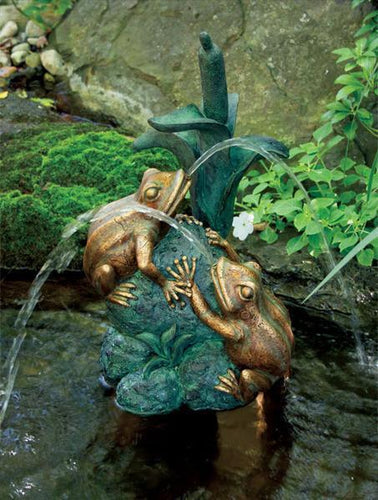 Aquascape Fountains & Pond Decor Aquascape Double Frog w/Cattail Spitter w/pump