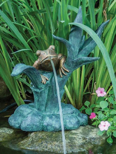 Aquascape Fountains & Pond Decor Aquascape Frog on Reed Spitter w/pump