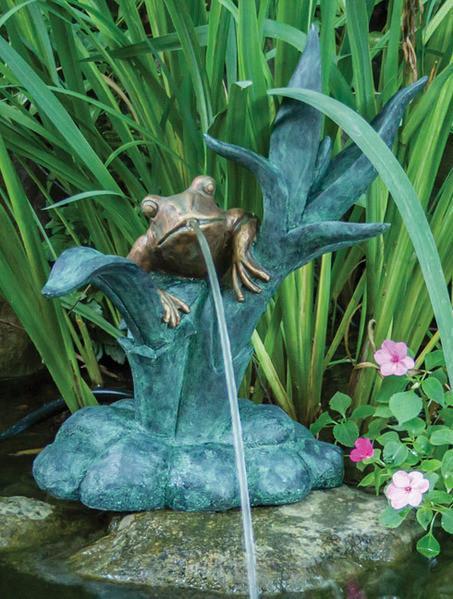 Aquascape Fountains & Pond Decor Aquascape Frog on Reed Spitter w/pump