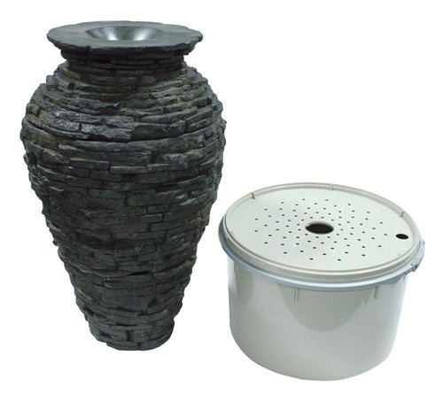 Aquascape Fountains & Pond Decor Aquascape Small Stacked Slate Urn Fountain Kit