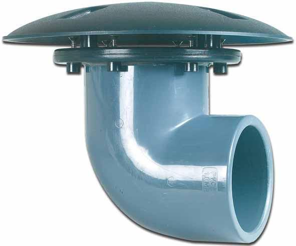 United Aquatics Filtration 2 Inch 90 Degree Bottom Drain United Aquatics 90 Degree Bottom Drain